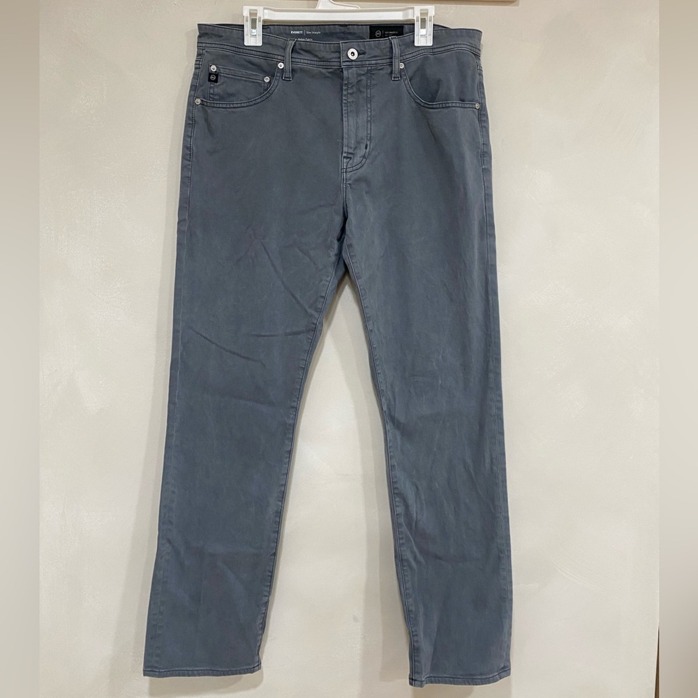 AG Everett Slim Straight Leg Jeans Mens Grey 34x32